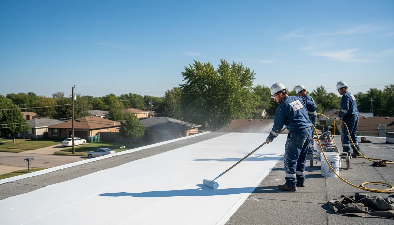 Commercial roof coating in Hollandale, WI near me